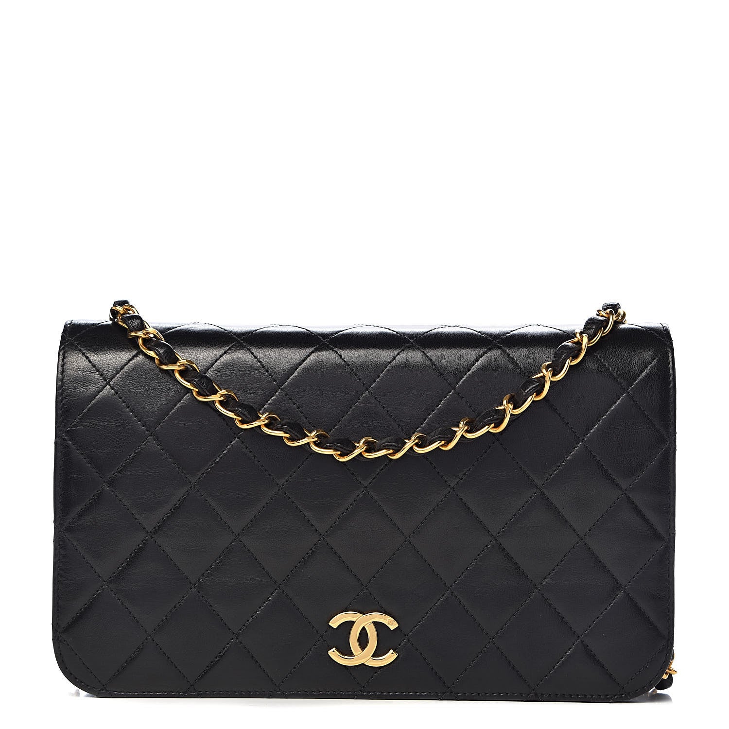 Chanel Lambskin Quilted Small Single Flap Bag Black 1 of 14