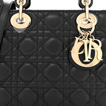 Christian Dior Lambskin Cannage Small My ABCDior Lady Dior Black 8 of 10