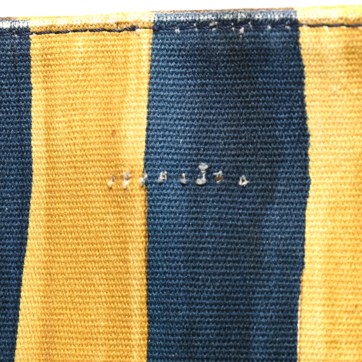 Canvas Striped Shopping Tote Yellow