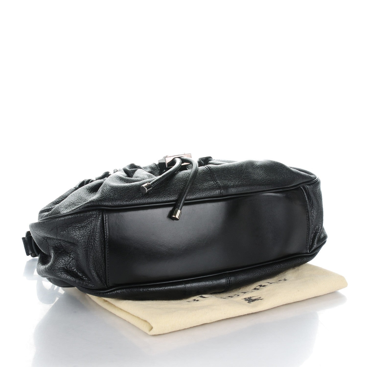Burberry Calfskin Warrior Hobo Black 4 of 8