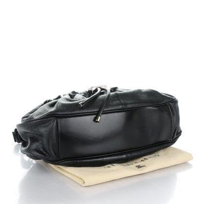 Burberry Calfskin Warrior Hobo Black 4 of 8