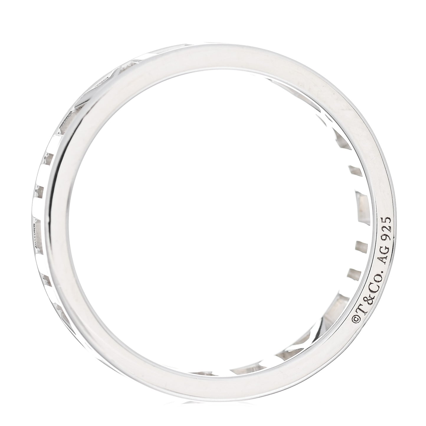Sterling Silver Wide Atlas Open Ring 56 7.75