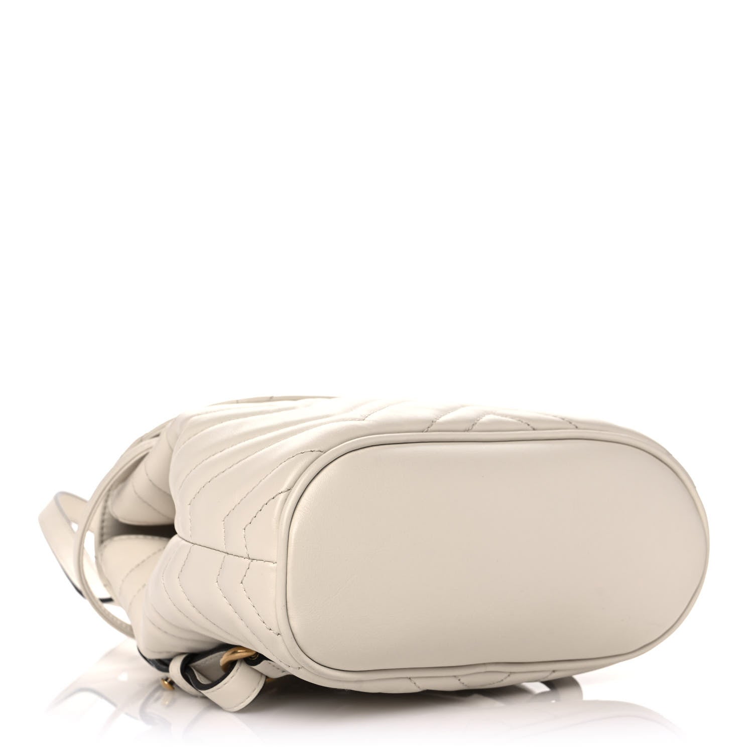 Gucci Calfskin Matelasse GG Marmont Flap Backpack White 3 of 10