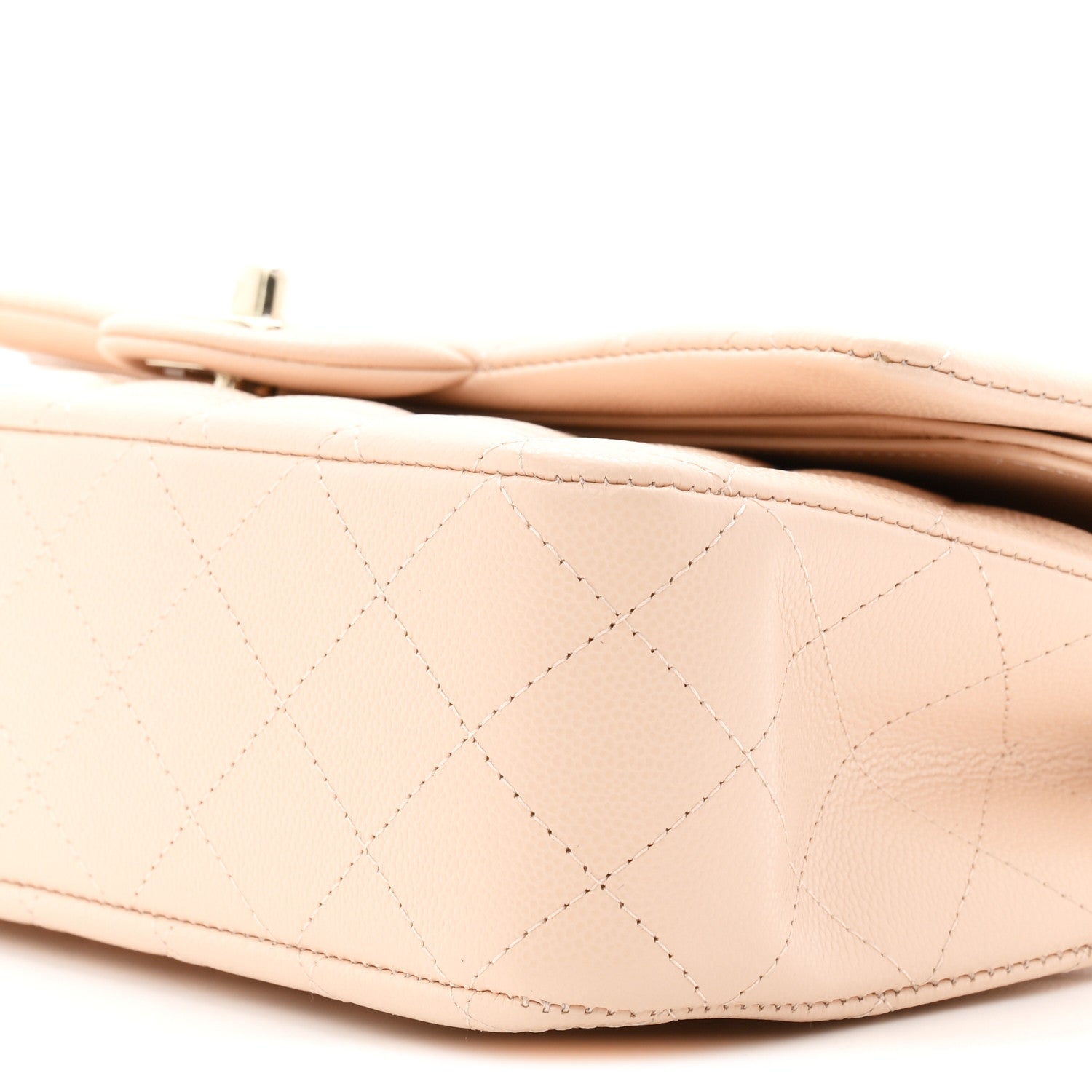Chanel Caviar Quilted Medium Double Flap Beige 10 of 11