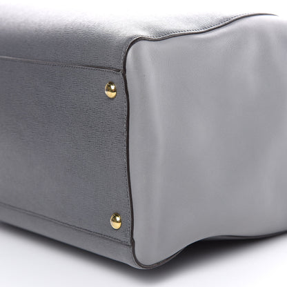 Fendi Vitello Elite Large 2Jours Tote Grigio Grigio Chiaro 7 of 15