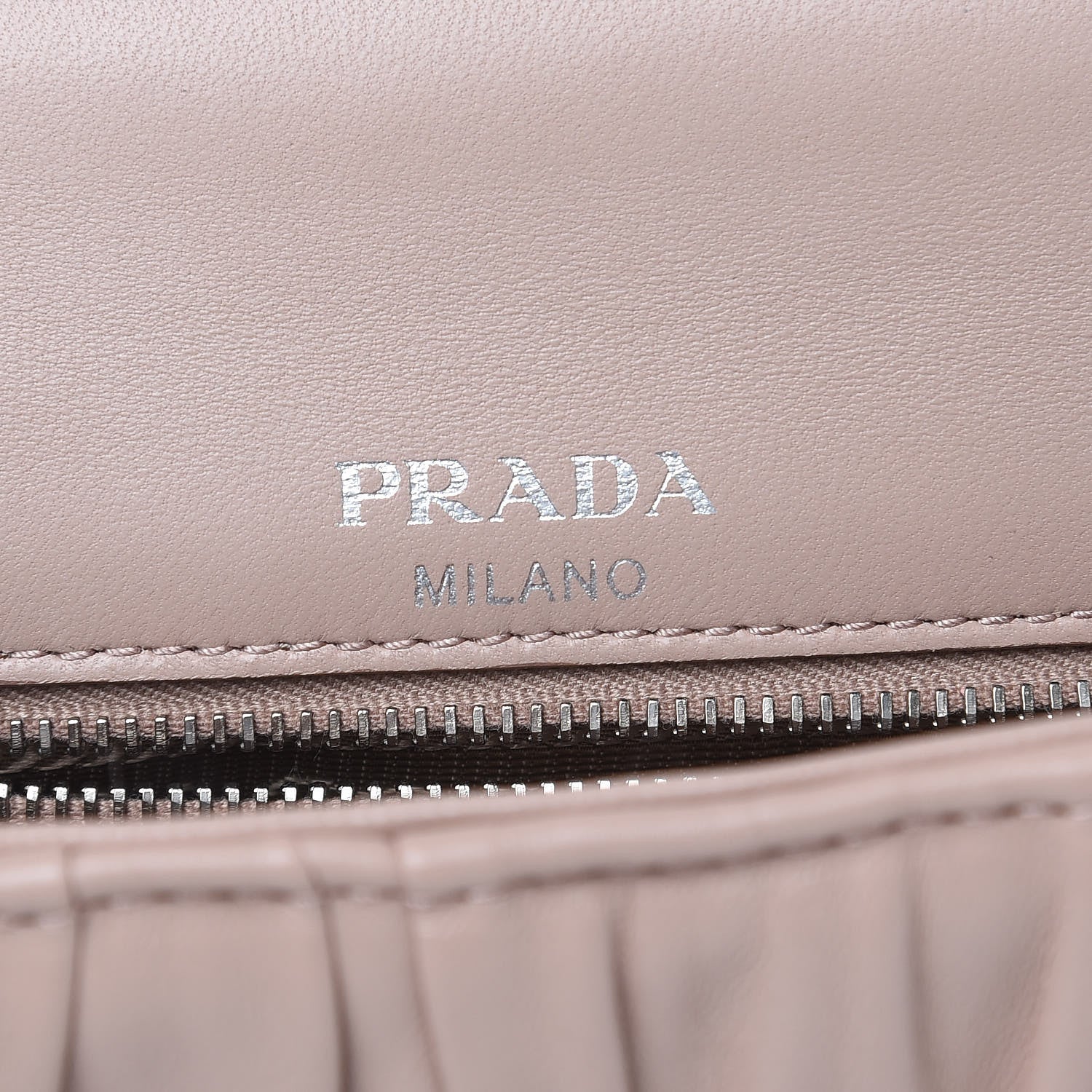 Prada Nappa Gaufre Small Sound Chain Flap Shoulder Bag Cipria 6 of 10