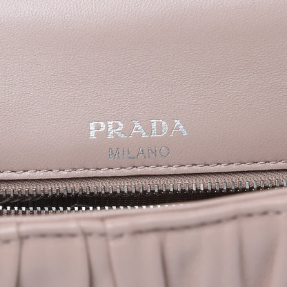 Prada Nappa Gaufre Small Sound Chain Flap Shoulder Bag Cipria 6 of 10