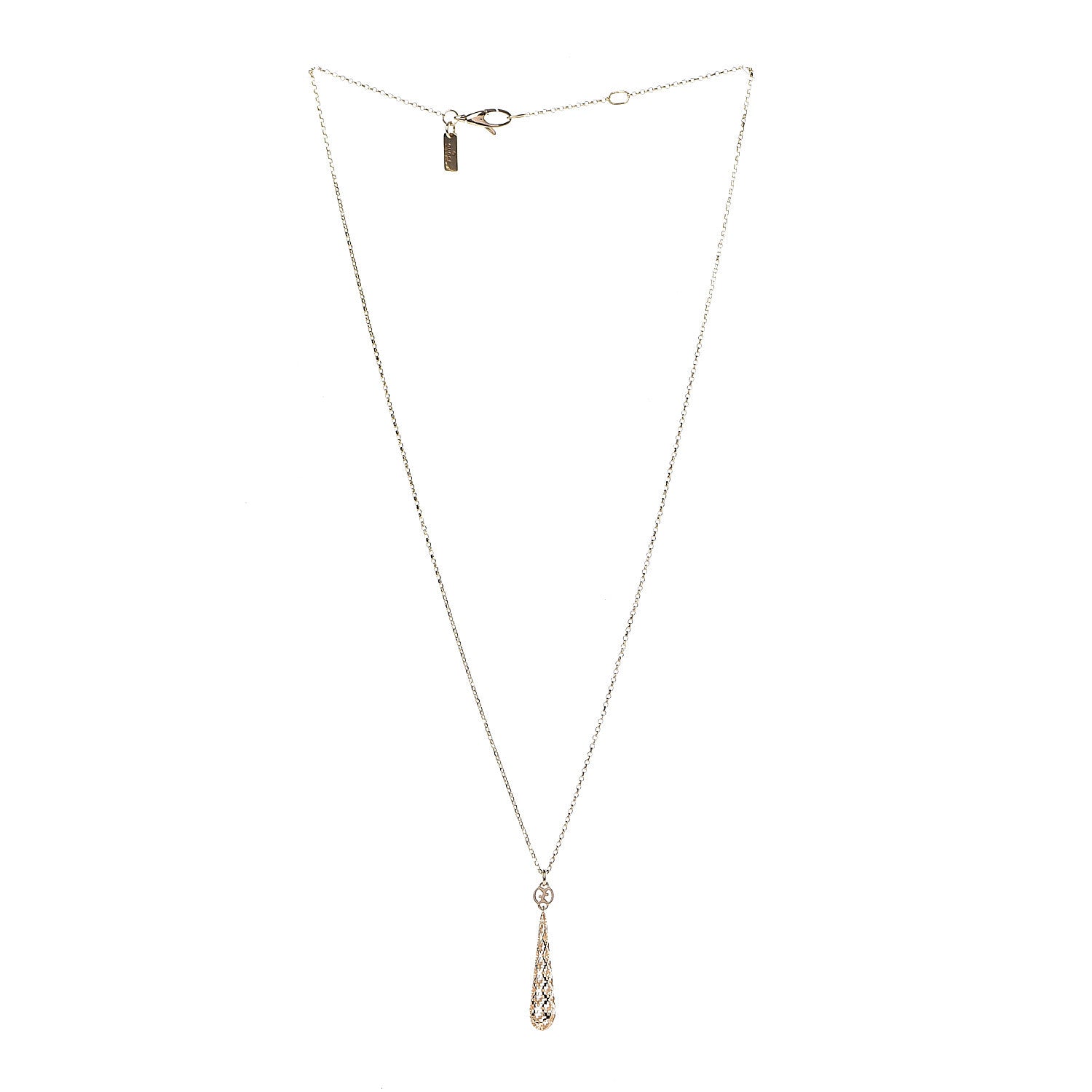 Gucci 18K Yellow Gold Diamantissima Pendant Necklace 3 of 7