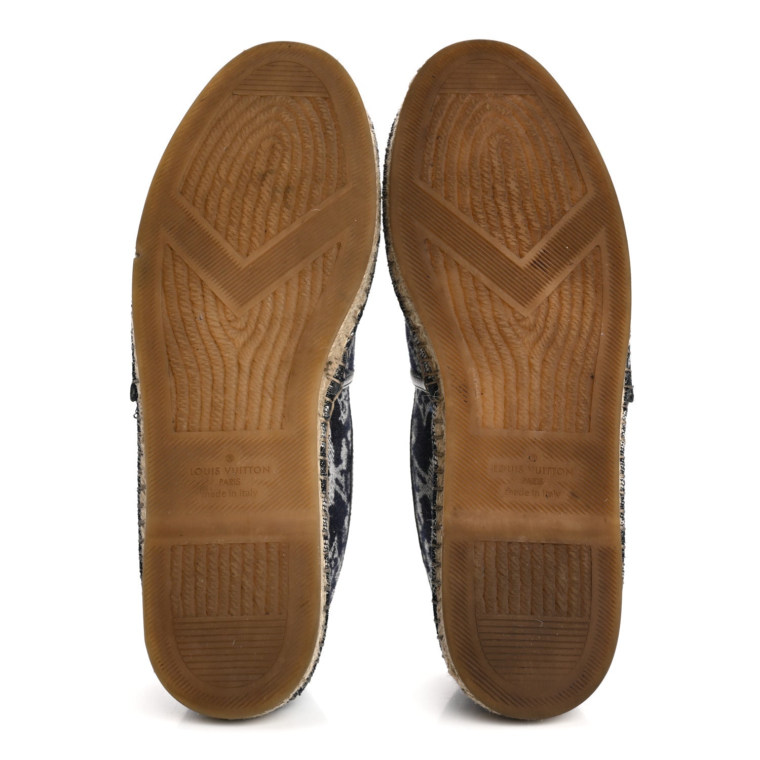 Louis Vuitton Monogram Denim Espadrille Flats 8.5 Blue 6 of 15