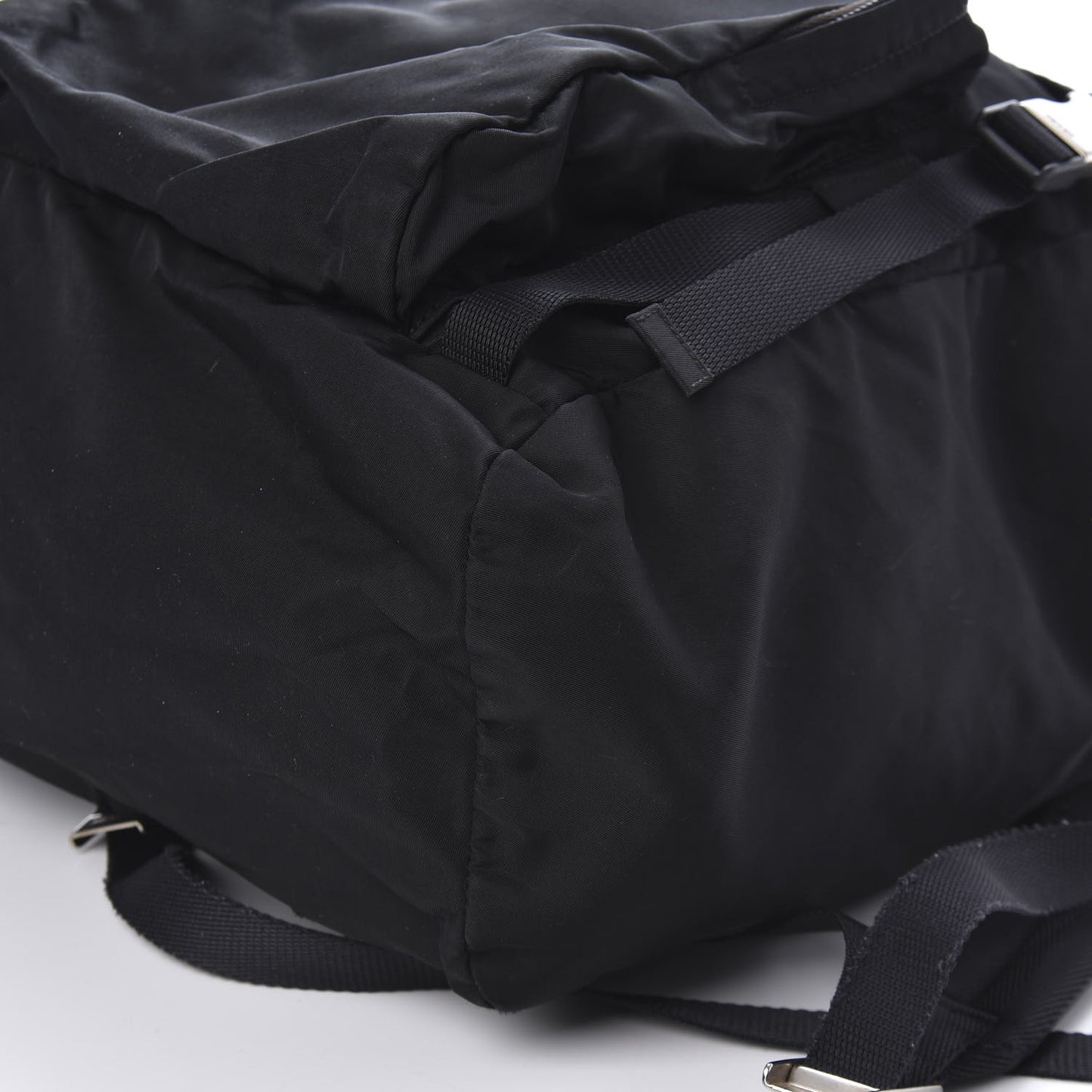 Tessuto Nylon Montagna Double Buckle Backpack Black