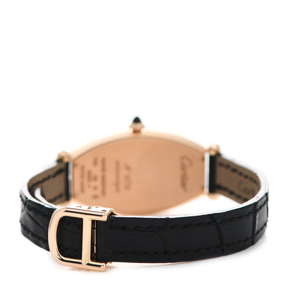 Cartier 18K Yellow Gold Alligator 21mm Tonneau Manual Winding Watch 3 of 4