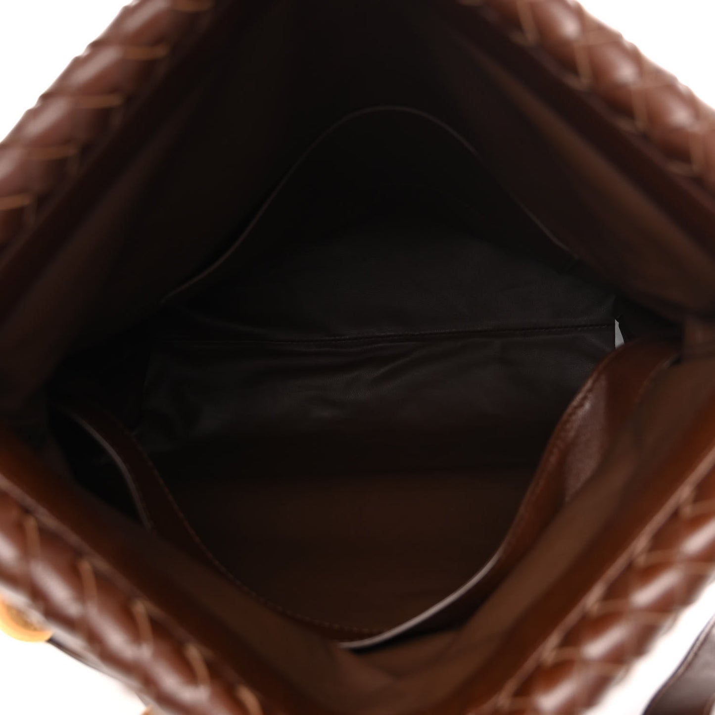 Nappa Intrecciato The Fold Crossbody Brown