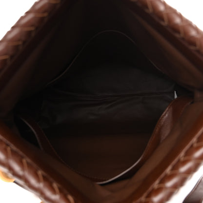 Bottega Veneta Nappa Intrecciato The Fold Crossbody Brown 5 of 10