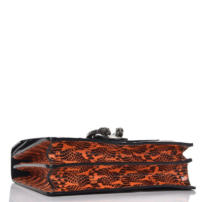 Gucci GG Supreme Monogram Snakeskin Elton Embroidered Medium Dionysus Shoulder Bag Beige Orange 5 of 8