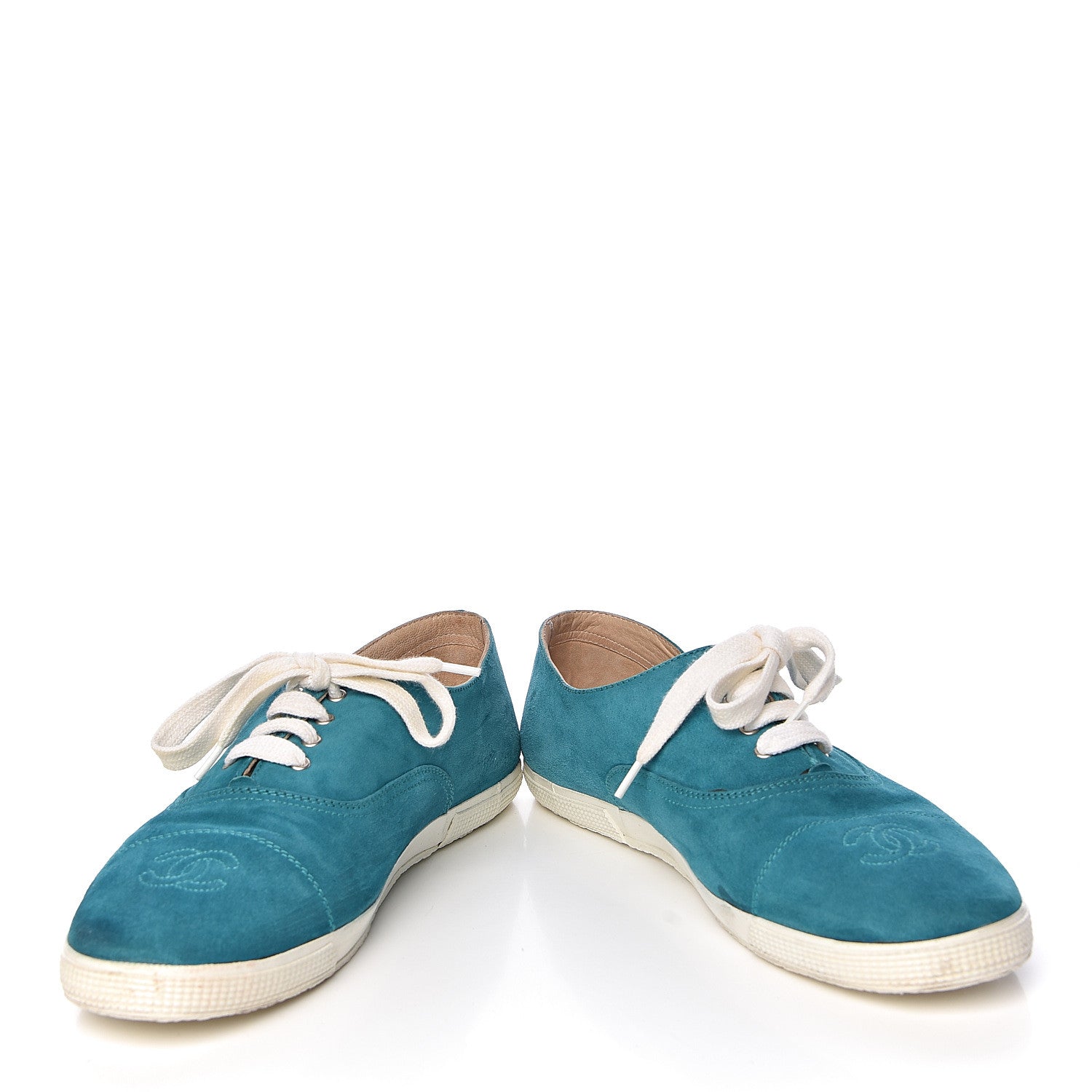 Chanel Suede CC Sneakers 40 Blue 14 of 14