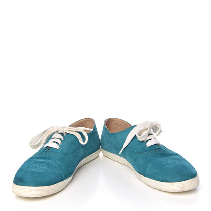 Chanel Suede CC Sneakers 40 Blue 14 of 14