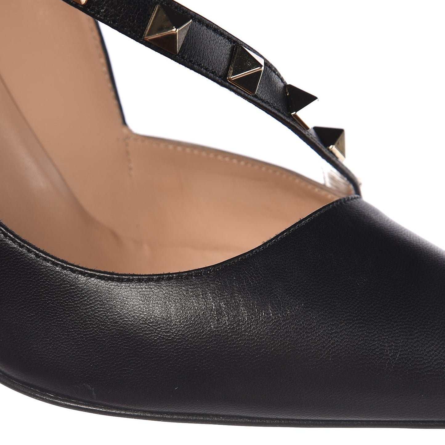 Nappa Rockstud Cross Strap D'Orsay 105mm Pumps 38 Black