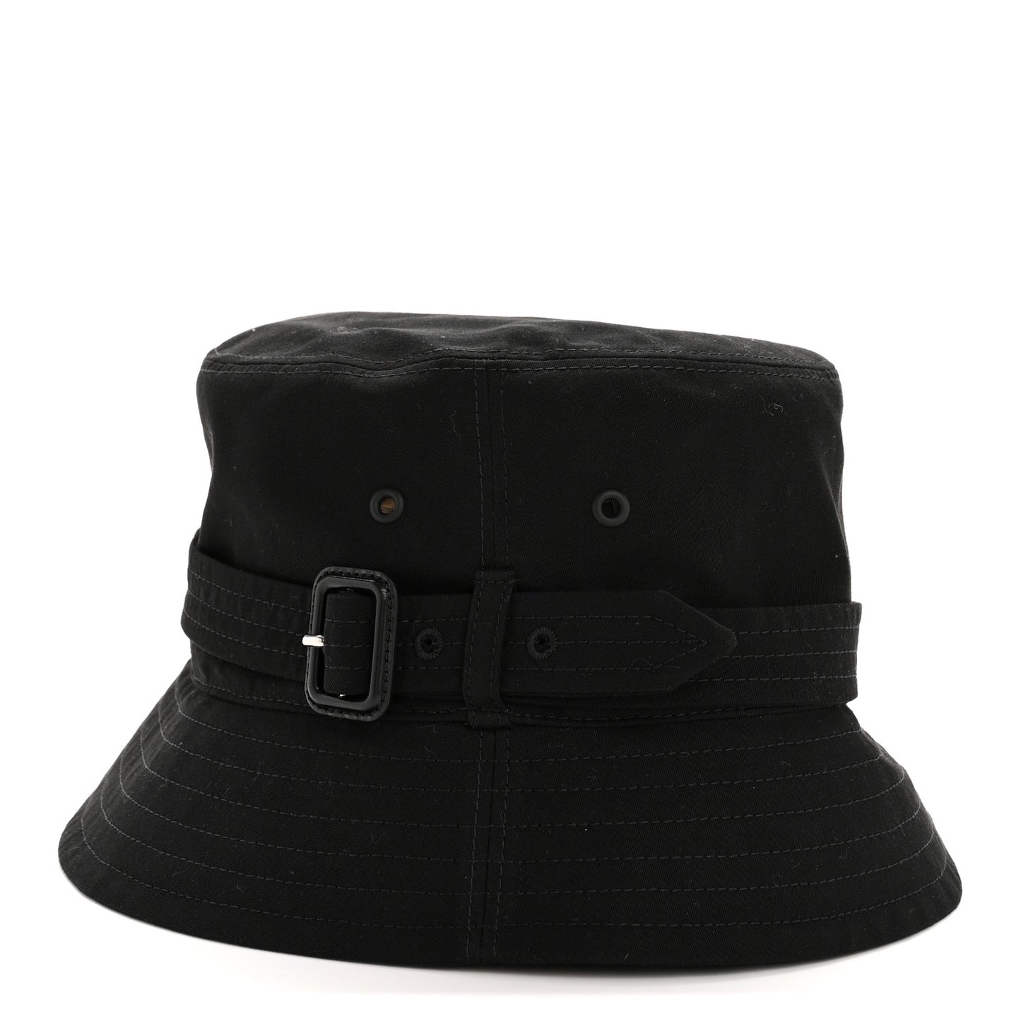 Cotton Gabardine Bucket Hat L Black