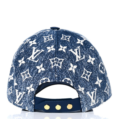 Louis Vuitton Monogram Jacquard Cap L Blue 3 of 7