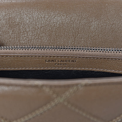 Saint Laurent Calfskin Matelasse Diamond Quilted Monogram Medium College Bag Brown 8 of 12