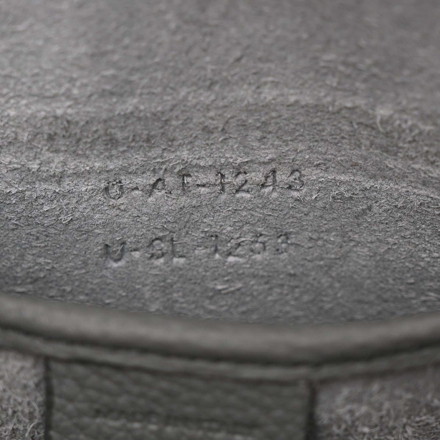Drummed Calfskin Nano Luggage  Kohl