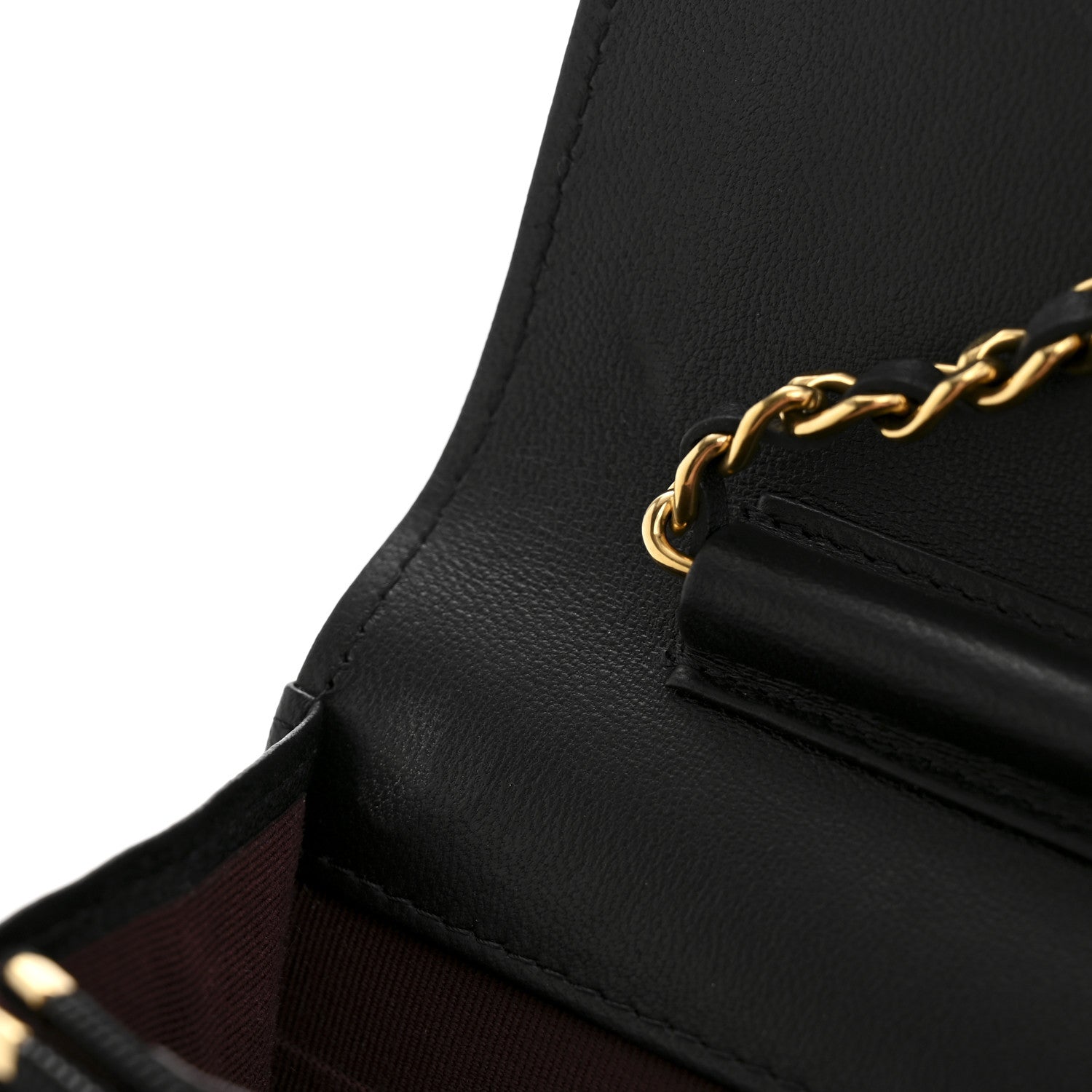 Chanel Lambskin Quilted Wallet On Chain WOC Black 12 of 15
