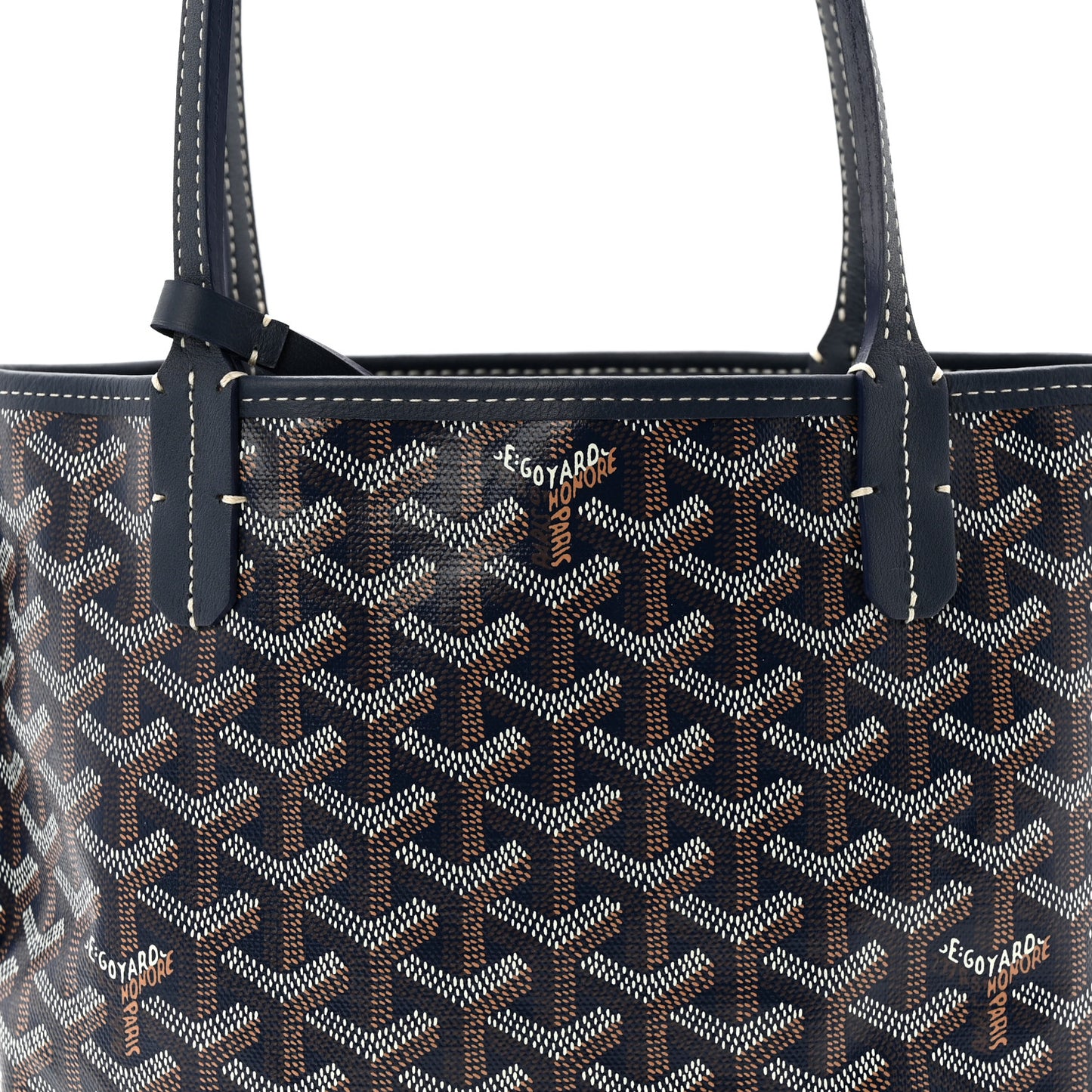 Goyardine Reversible Mini Anjou Navy