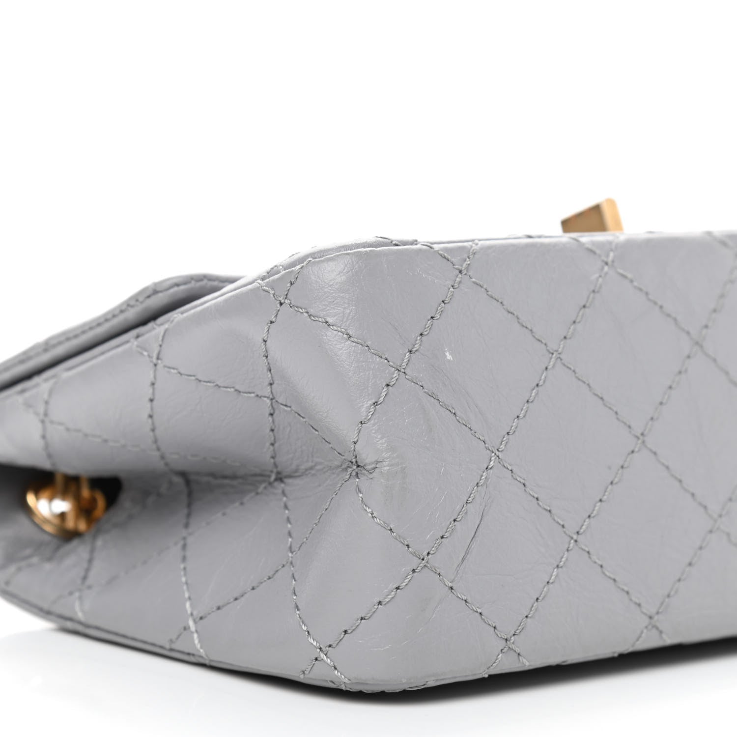 Chanel Aged Calfskin Quilted 2.55 Reissue Mini Flap Grey 7 of 8