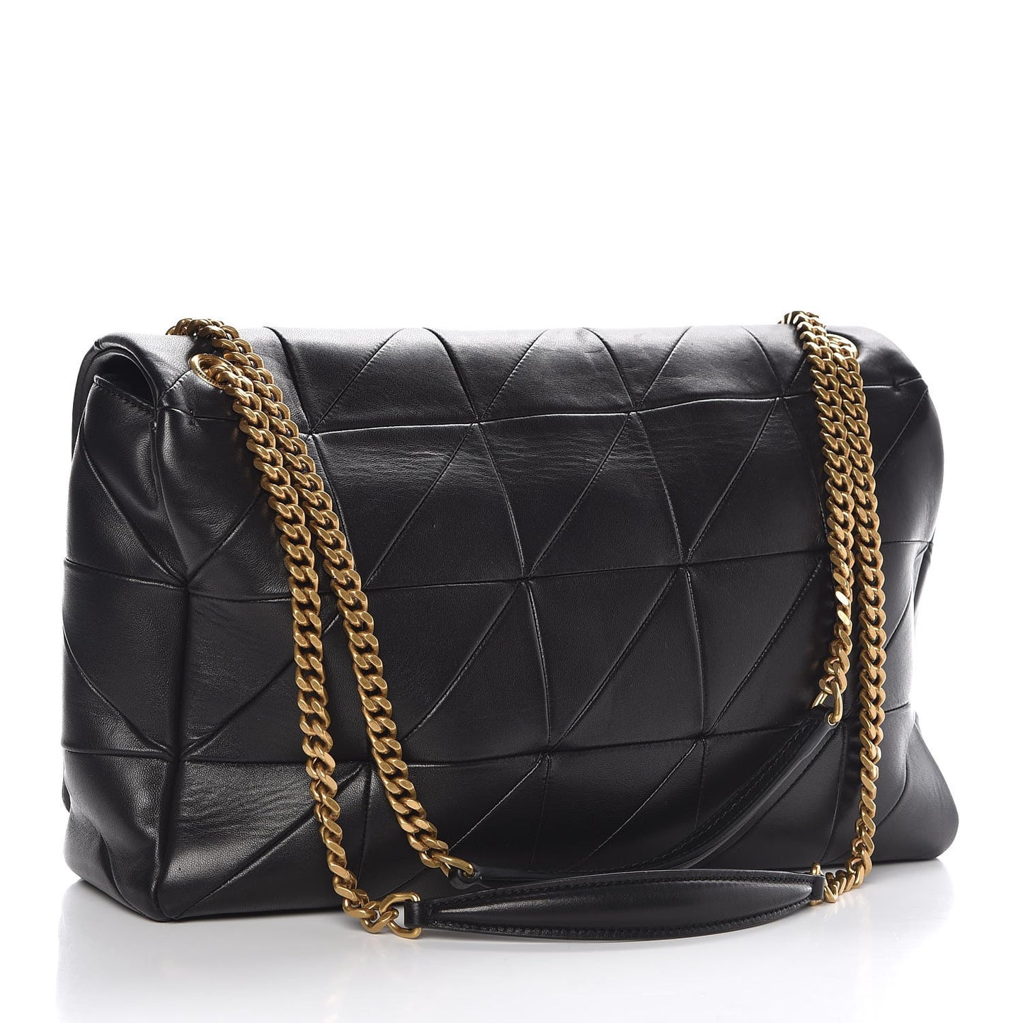 Lambskin Patchwork Monogram Large Jamie Black
