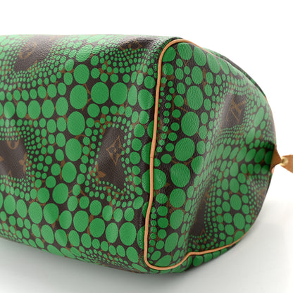Louis Vuitton Monogram Kusama Town Speedy 30 Green 9 of 10