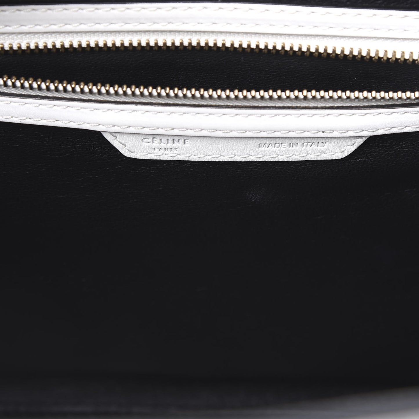 Satin Calfskin Mini Bi-Color Luggage White Black