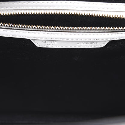 Celine Satin Calfskin Mini Bi-Color Luggage White Black 7 of 8