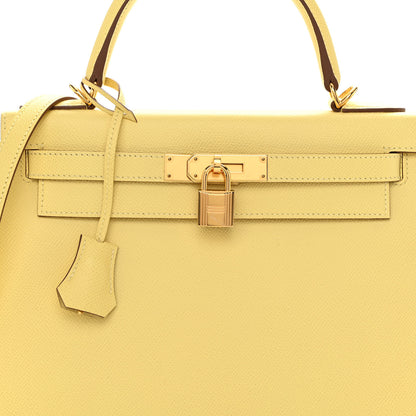 Hermes Epsom Kelly Sellier 28 Jaune Poussin 8 of 10