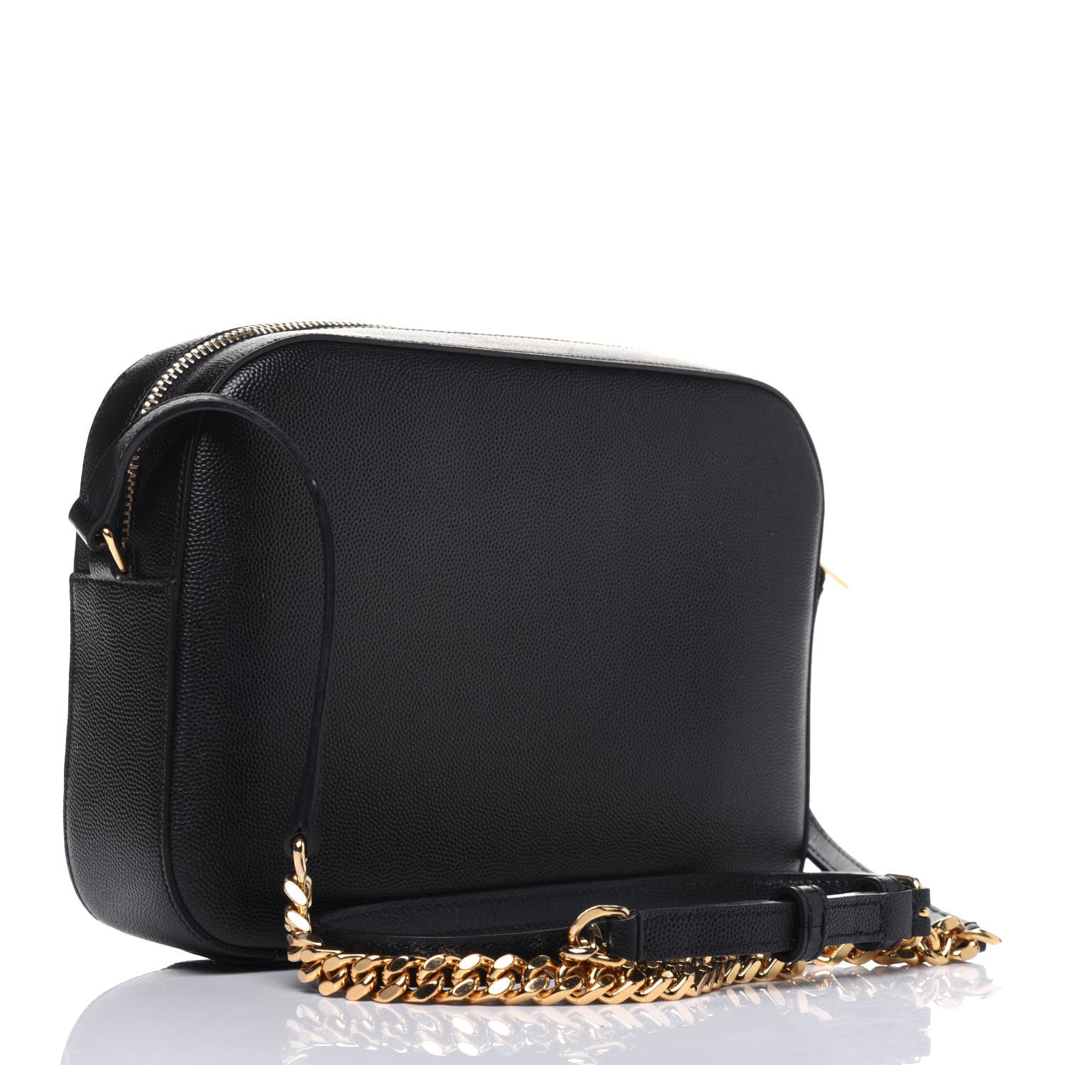 Saint Laurent Grain De Poudre Medium Classic Monogram Camera Bag Black 3 of 14