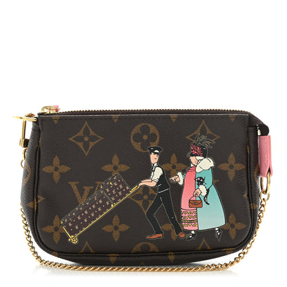 Louis Vuitton Monogram Illustre Mini Pochette Accessories Rose 1 of 9