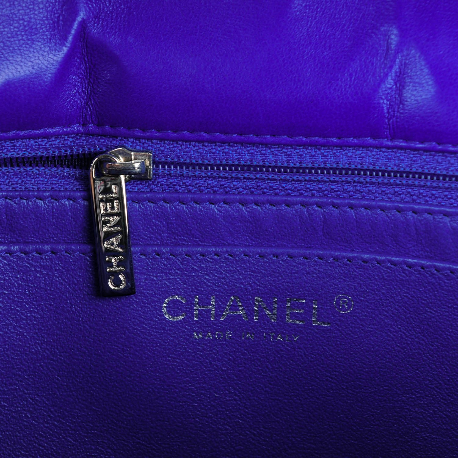 Chanel Lambskin Quilted Jumbo Single Flap Blue 10 of 10