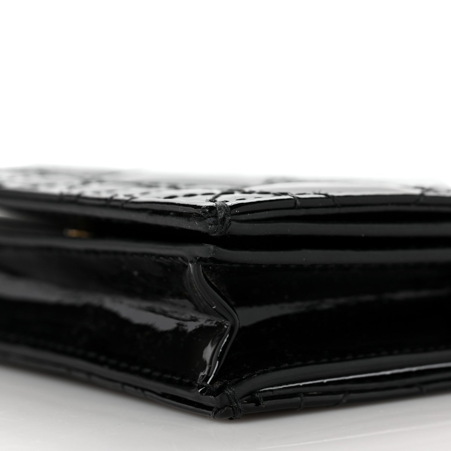 Christian Dior Patent Cannage Mini Lady Dior Wallet Black 8 of 9