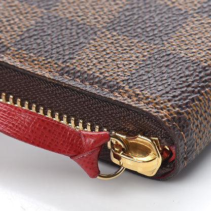 Louis Vuitton Damier Ebene Clemence Wallet Cherry 9 of 11