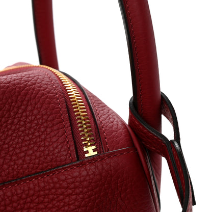 Hermes Taurillon Clemence Lindy 30 Rouge Grenat 11 of 13
