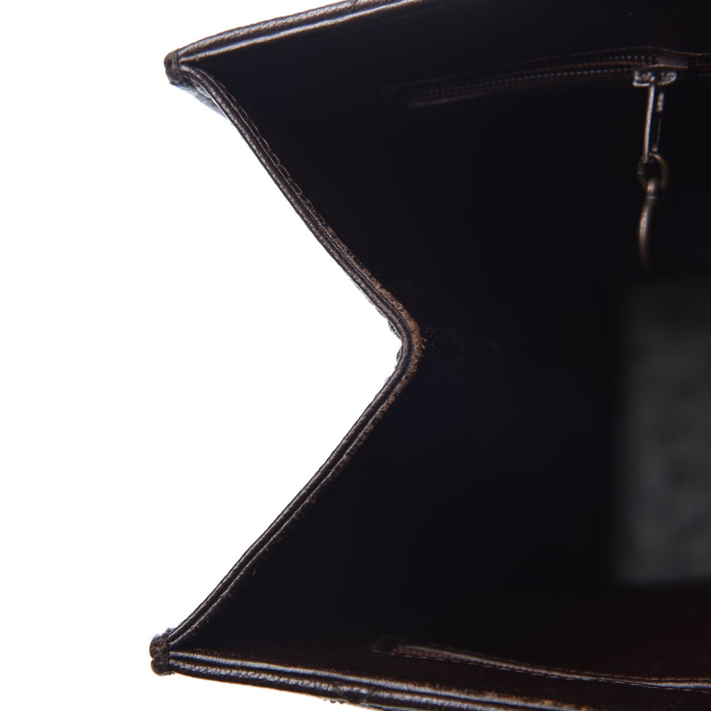 Caviar Quilted Flap Shoulder Bag Brown