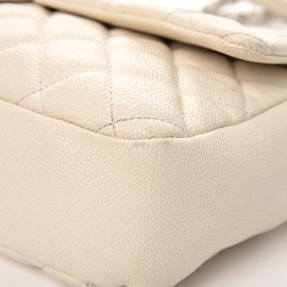 Chanel Caviar Quilted Jumbo Easy Flap Dark White 10 of 16