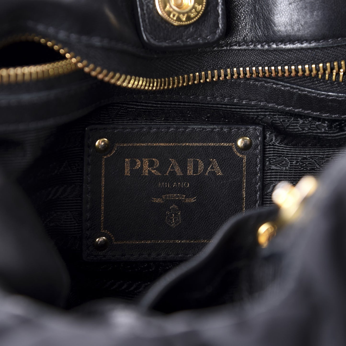 Tessuto Nylon Jacquard Logo Tote Black