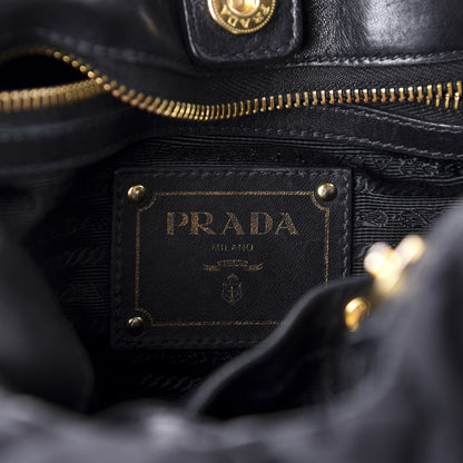 Prada Tessuto Nylon Jacquard Logo Tote Black 9 of 10