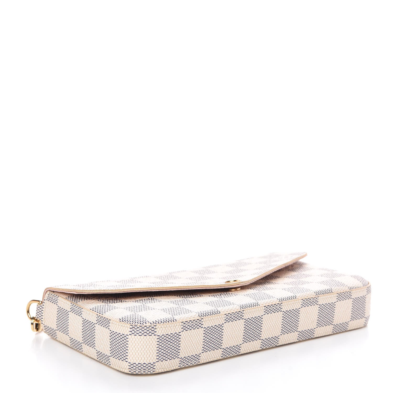 Louis Vuitton Damier Azur Pochette Felicie Chain Wallet Rose Ballerine 3 of 8