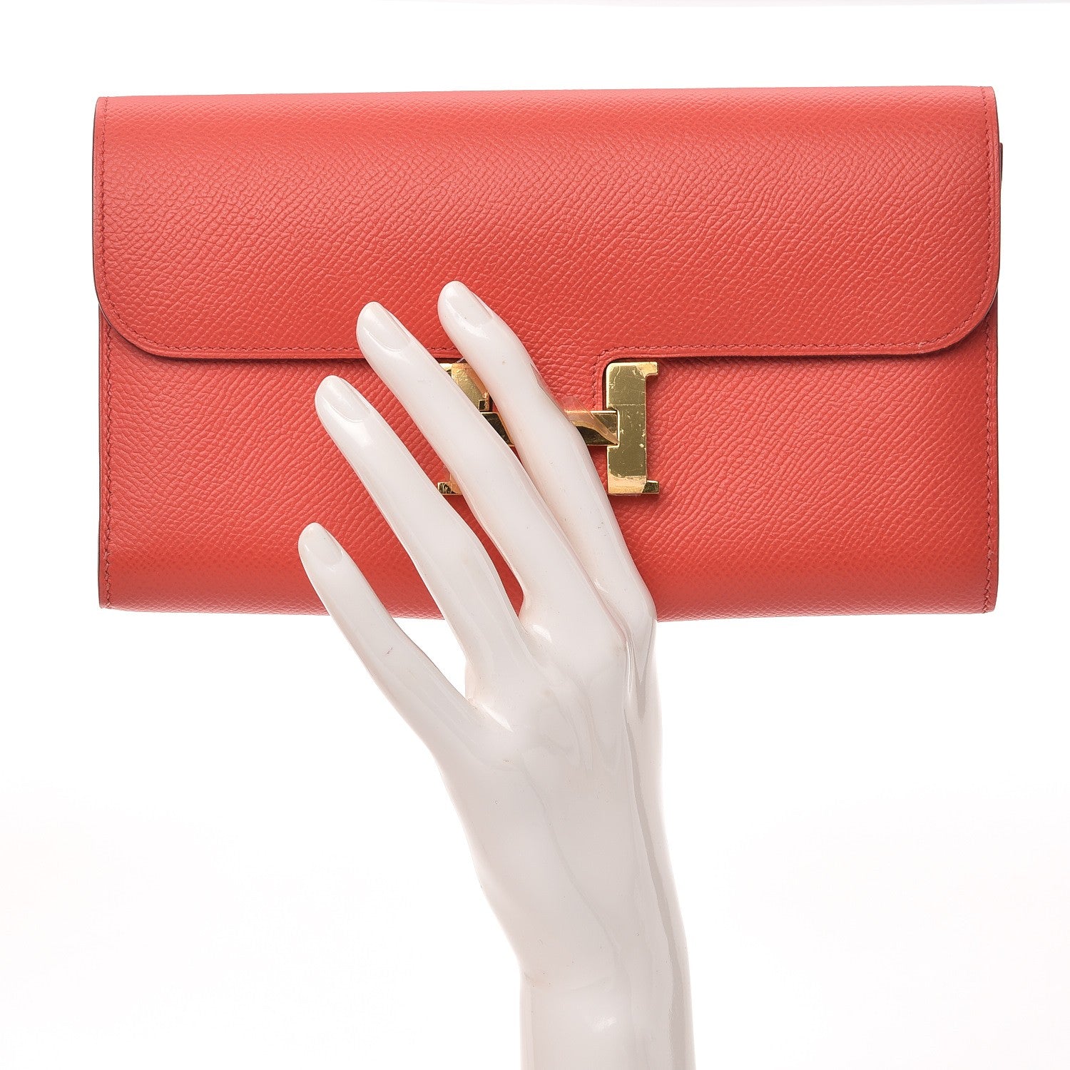 Hermes Epsom Constance Long Wallet Rose Jaipur 2 of 7