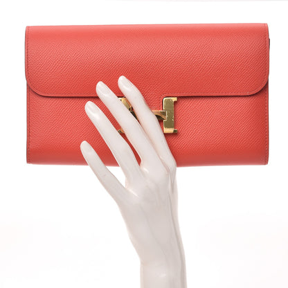 Hermes Epsom Constance Long Wallet Rose Jaipur 2 of 7
