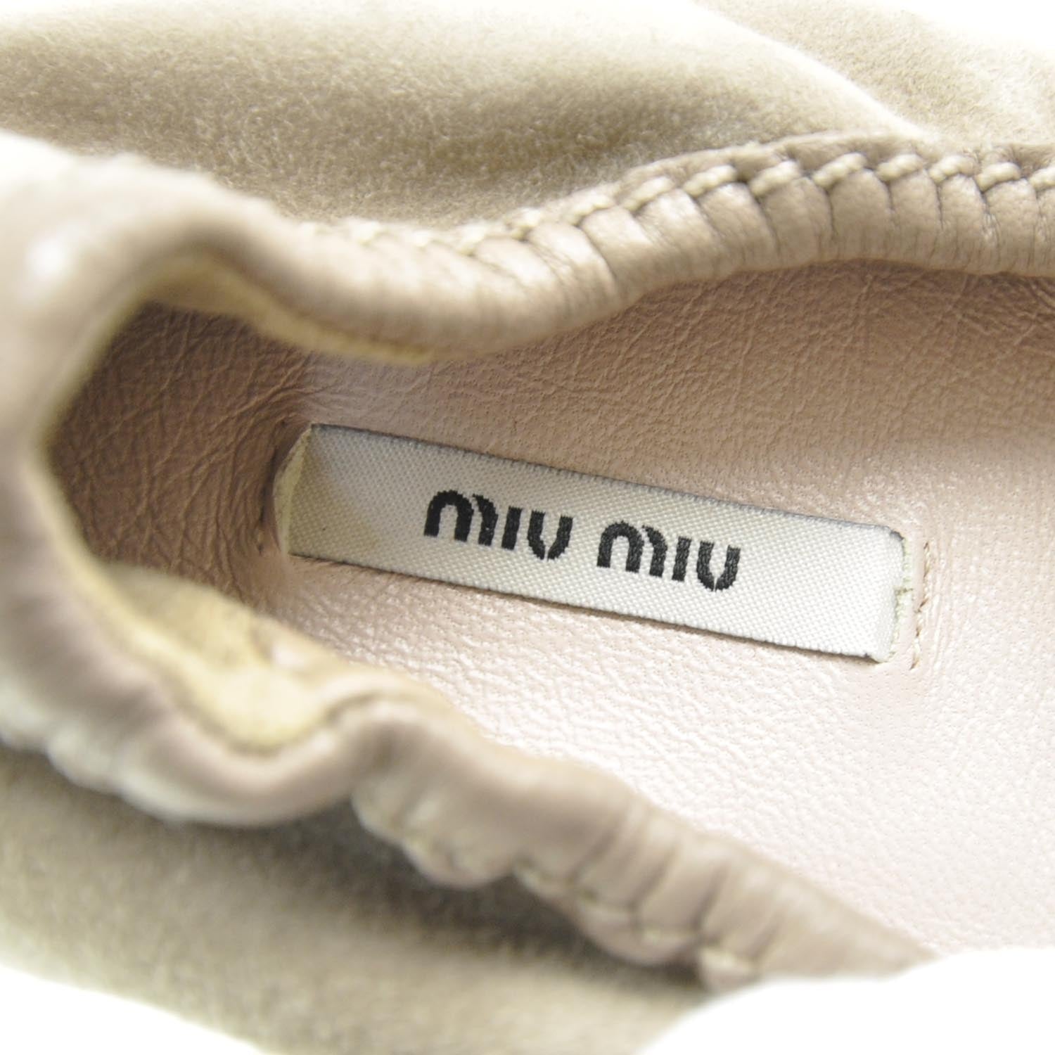 Miu Miu Suede Jeweled Ballet Flats 35 6 of 7