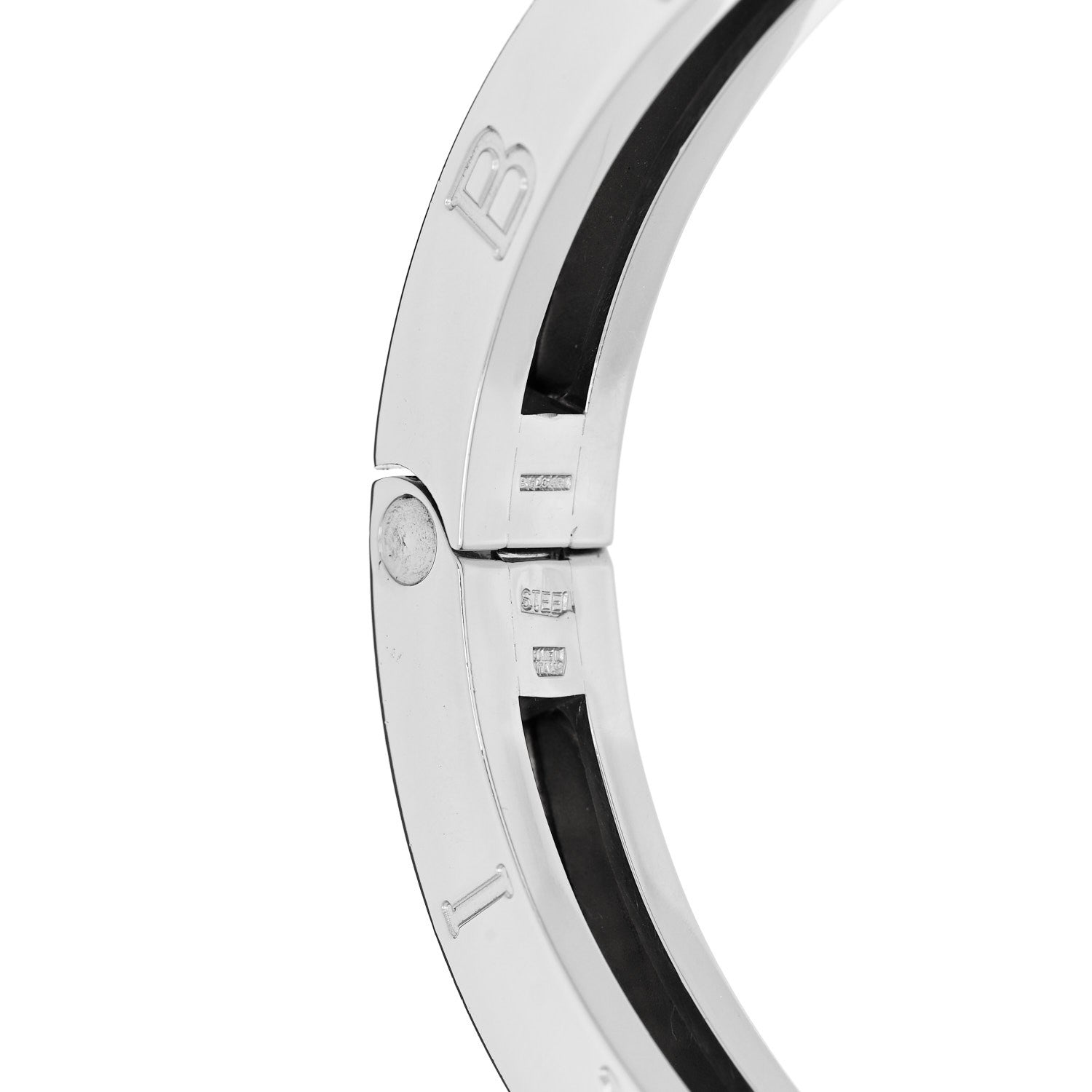 Bulgari 18K Yellow Gold Stainless Steel B.Zero1 Bangle Bracelet 4 of 5