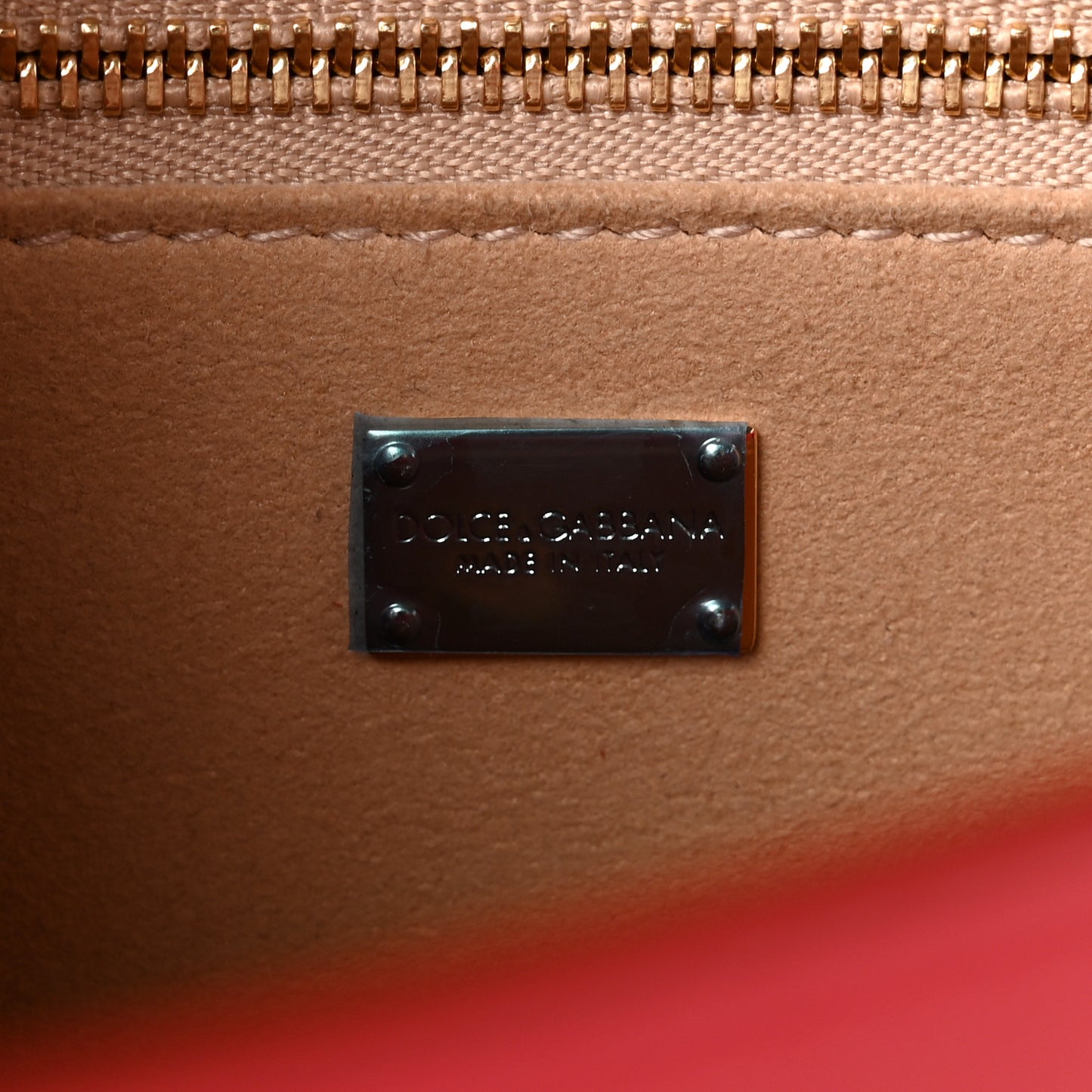 Calfskin DG Logo Flap Crossbody Bag Red