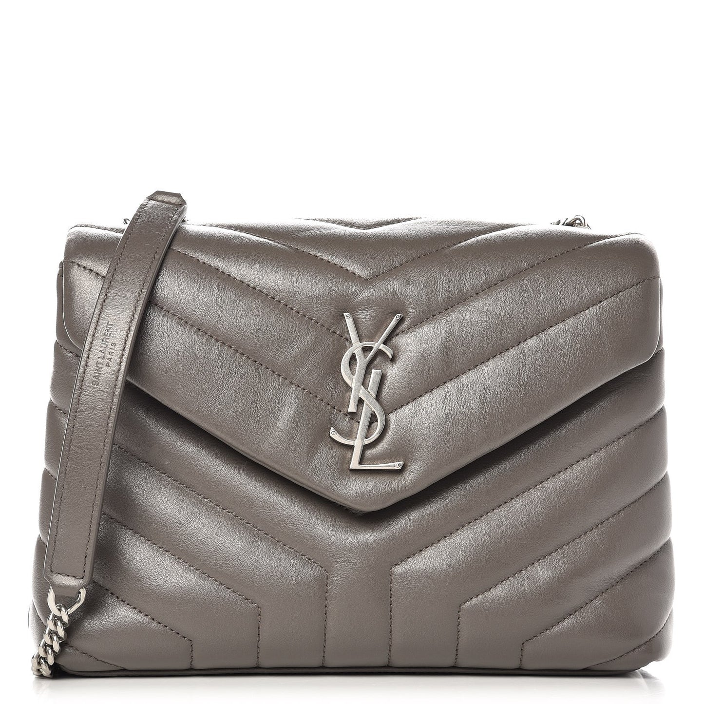 Calfskin Y Quilted Monogram Small Loulou Chain Satchel Earth